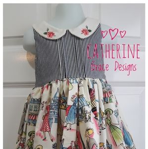springtime in Paris dress, girls dress, size 2